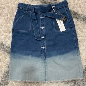 Two-Tone Denim Skirt